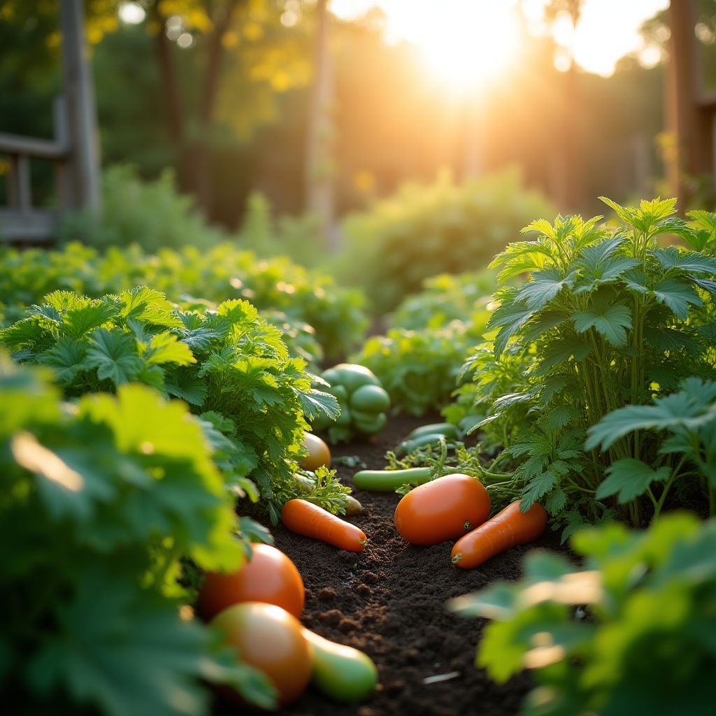 Biologische moestuin van het hotel
